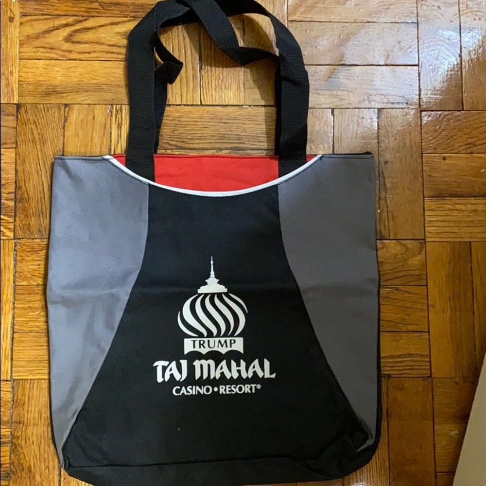 Trump Taj Mahal casino tote bag size: 16” x 16”